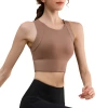 Sports underwear, high-strength yoga vest, one-piece fixed chest pad, shockproof and breathable, gathering running and fitness bra, outdoor sportswear Item Picture